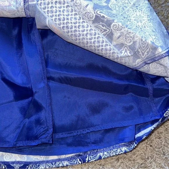 Adorn Adorable Bold Printed Mini Dress V Neck Short Sleeveless XL - Picture 6 of 9